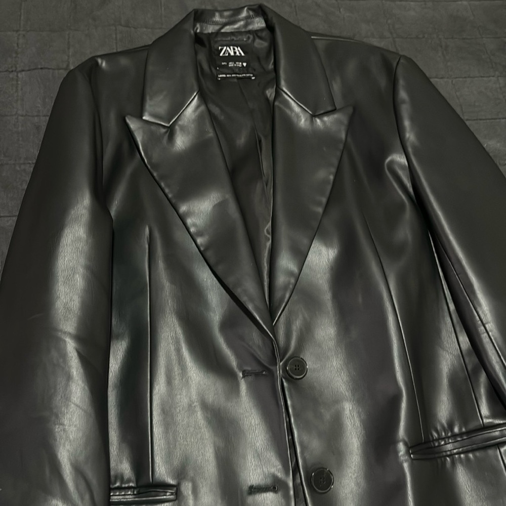 ZARA Oversized Pleather Blazer